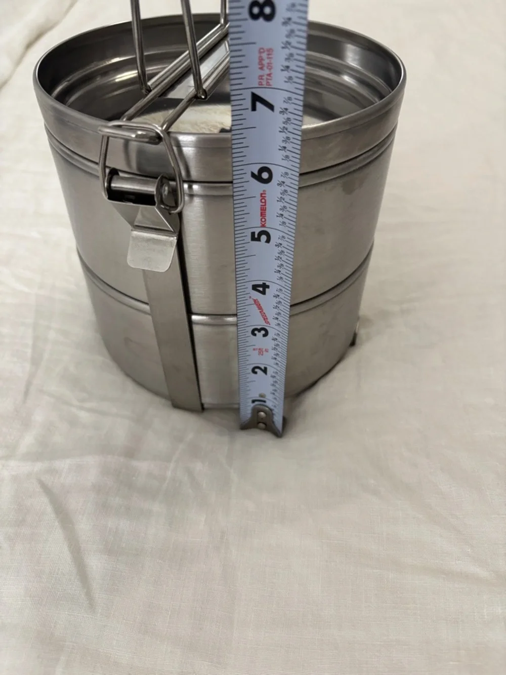 Food Network Silver 2-Tier Stainless Steel Lunch Carrier